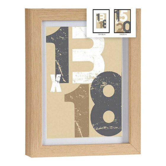 Wall photo frame Light brown 17 x 2,5 x 22,5 cm Natural MDF Wood (1 uds)