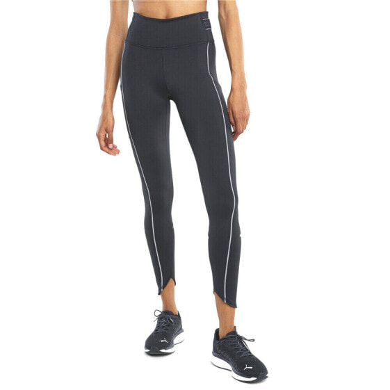 Puma Cooladapt High Waisted Running Athletic Leggings Womens Black Athletic Casu