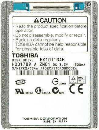 Toshiba 100GB Parallel ATA - 1.8" - 100 GB - 4200 RPM
