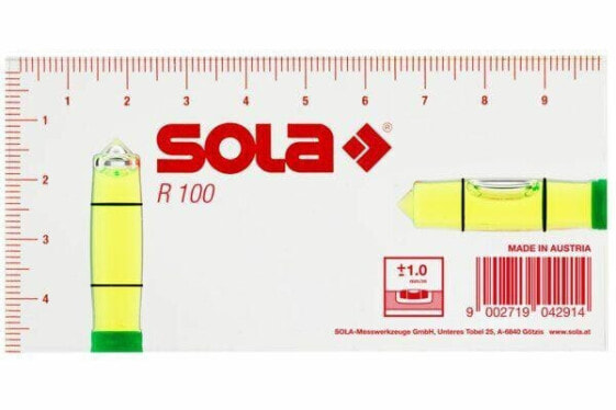 Уровни Sola R 100 зеленый акрил