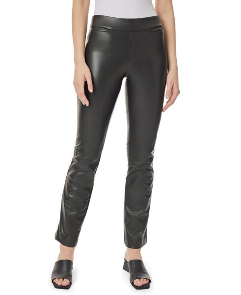 Women's Faux Leather Pull On Pants