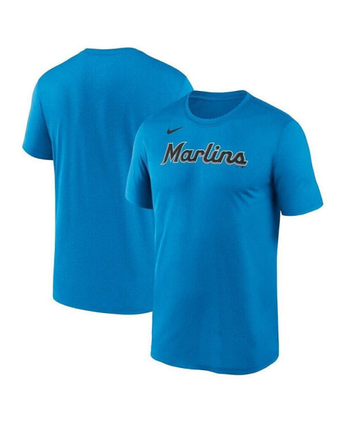 Men's Light Blue Miami Marlins New Legend Wordmark T-shirt
