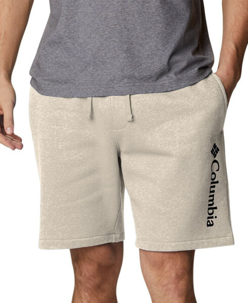 Men's Trek Relaxed-Fit Stretch Logo-Print Fleece Shorts