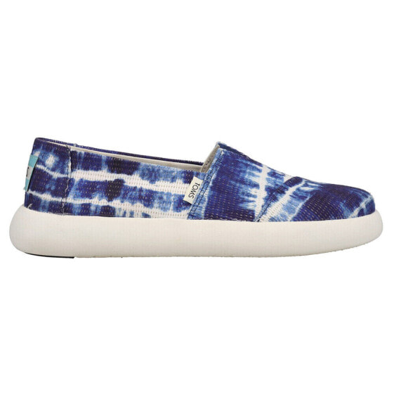 TOMS Alpargata Mallow Tie Dye Slip On Womens Blue Sneakers Casual Shoes 1001783