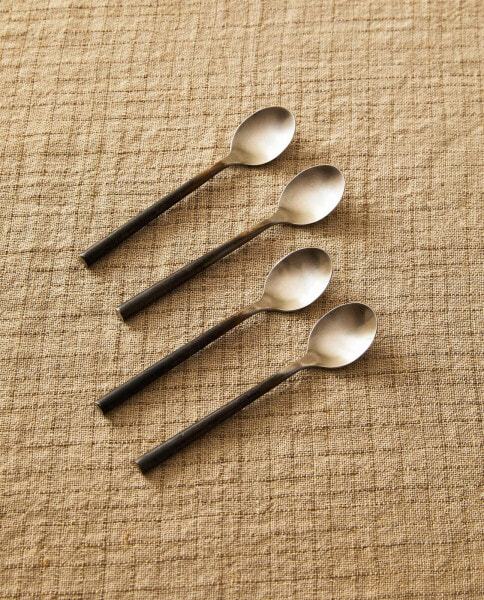 Pack of steel dessert spoons (pack of 4)