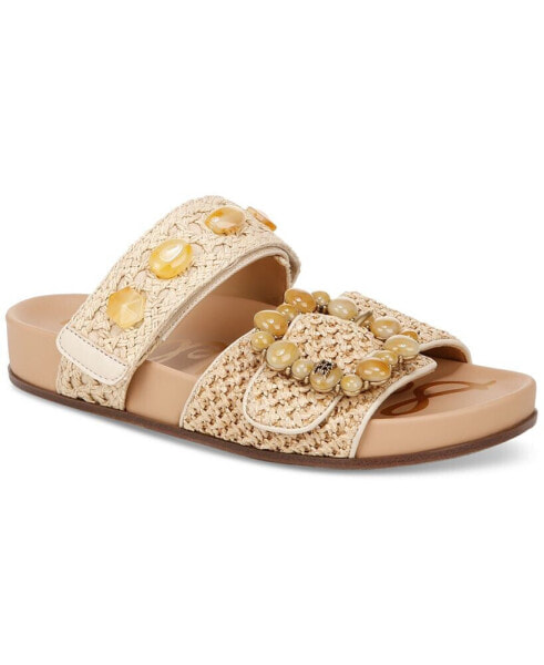 Women's Regan Embellished Woven Footbed Sandals