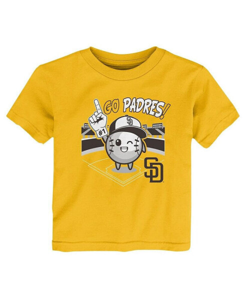 Toddler Boys and Girls Fanatics Gold San Diego Padres Ball Boy T-shirt