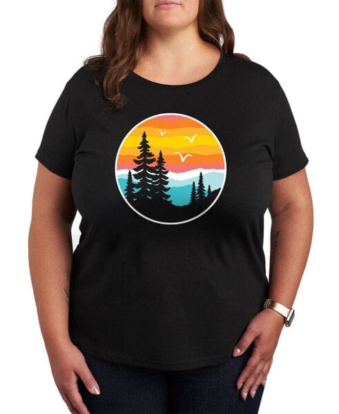 Trendy Plus Size Nature Graphic T-Shirt