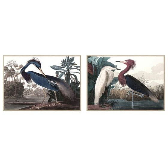 Картина DKD Home Decor 123 x 4,5 x 83 cm 83 x 4,5 x 123 cm Птица Восточный (2 штук)