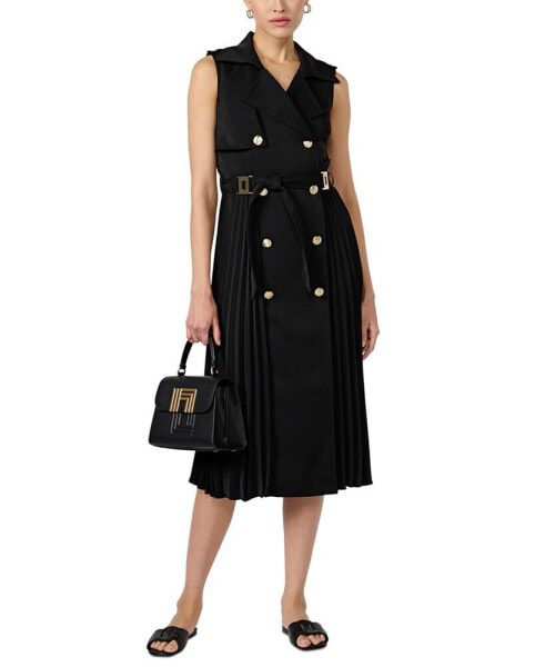 Women's Pleated Trench Dress