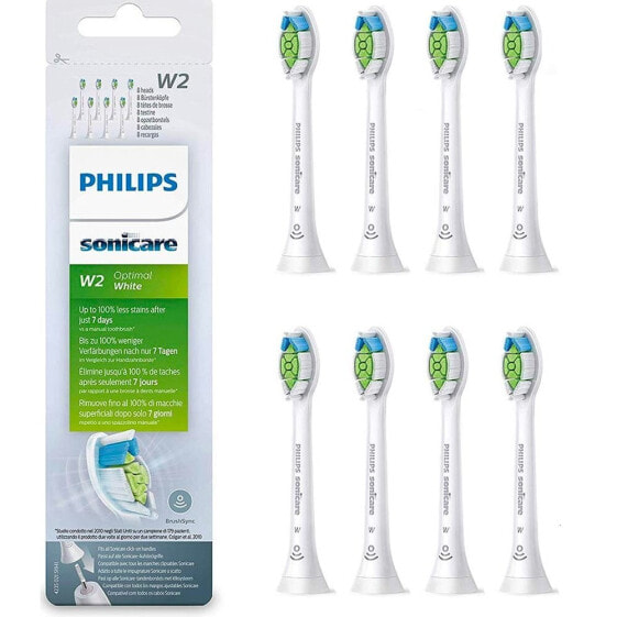 Насадка для электрической зубной щетки Philips W2 Optimal White HX6068/12 - 8 шт - White - 2 Series plaque defence 2 Series plaque defence 3 Series gum health DiamondClean DiamondClean...