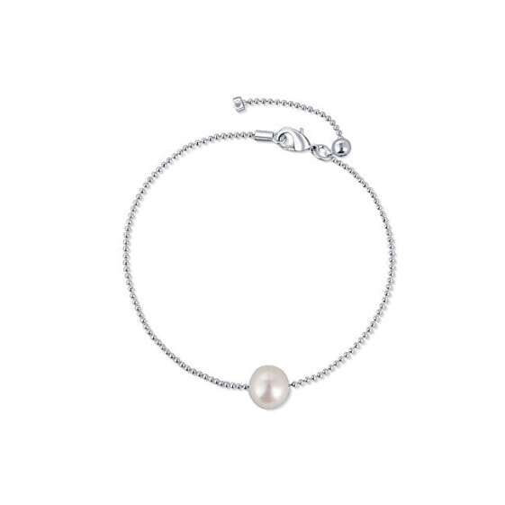 Fine steel bracelet with real pearl JL0712
