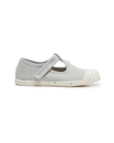 Girls ECO-friendly T-band Sneakers in Grey