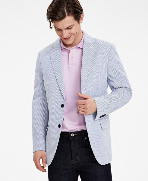 Men's Modern-Fit Seersucker Sport Coat