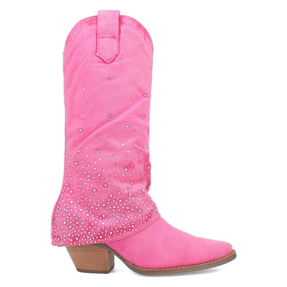 Dingo Eye Candy Rhinestone Snip Toe Cowboy Womens Pink Casual Boots DI177-650