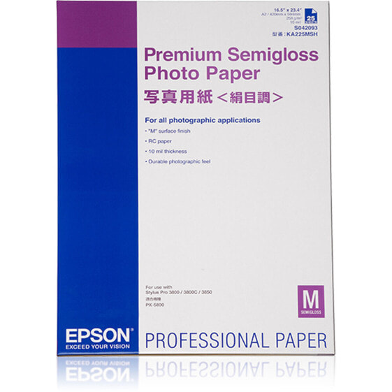 Набор картриджа и фотобумаги Epson Premium Semigloss Photo Paper, DIN A2, 250 g 25 Листья (1 штук)