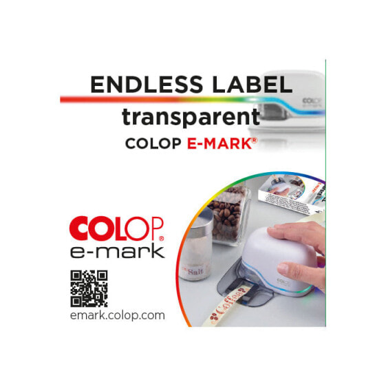 Прозрачные самоклеящиеся принтерные этикетки матовые COLOP 155362 1.4 см