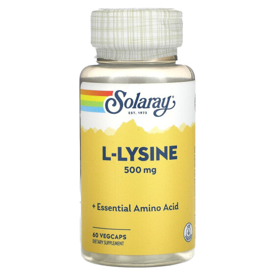 L-Lysine, 500 mg, 60 VegCaps