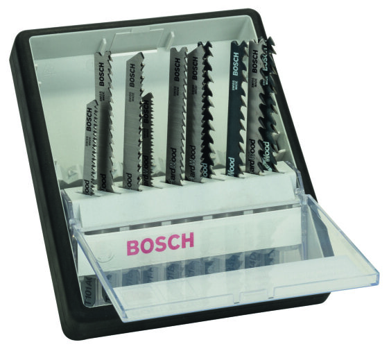 Bosch Stichsägeblatt-Set Robust Line Wood Expert, T-Schaft, 10-teilig