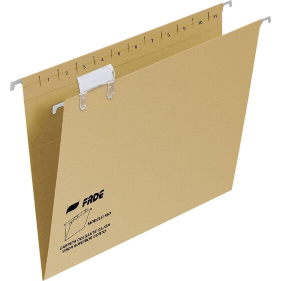 FADE Hanging Folders Folio With Loin For Cabinet Short Visor Kraft Eco 50 Units Package
