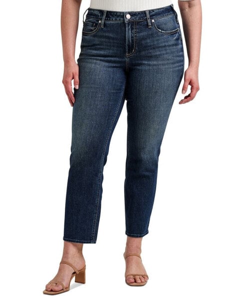 Джинсы прямого кроя Silver Jeans Co. plus Size Suki Curvy-Fit