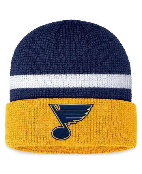 Men's Navy, Gold St. Louis Blues Fundamental Cuffed Knit Hat