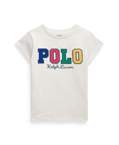 Toddler and Little Girls Corduroy-Logo Cotton Jersey Tee