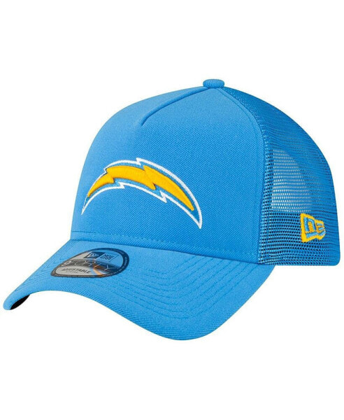 Men's Powder Blue Los Angeles Chargers A-Frame Trucker 9FORTY Adjustable Hat