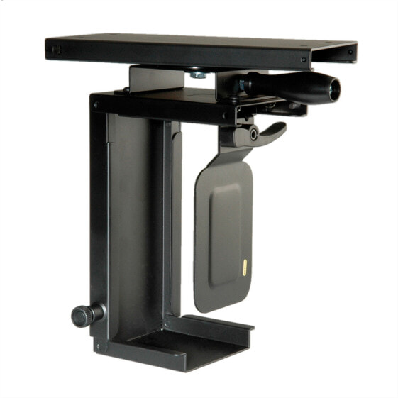 ROLINE Mini PC Holder - extendable - with rotation function - black - Desk-mounted CPU holder - 10 kg - Black - Steel - 10 cm - 35.8 cm