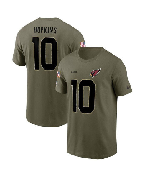 Men's DeAndre Hopkins Olive Arizona Cardinals 2022 Salute To Service Name and Number T-shirt