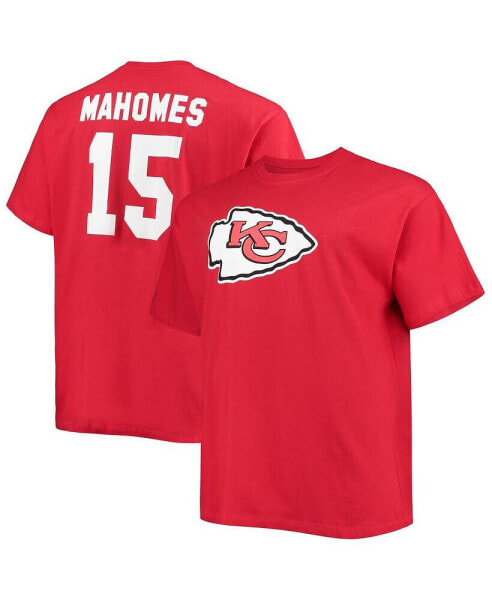Men's Patrick Mahomes Red Kansas City Chiefs Big and Tall Player Name and Number T-shirt