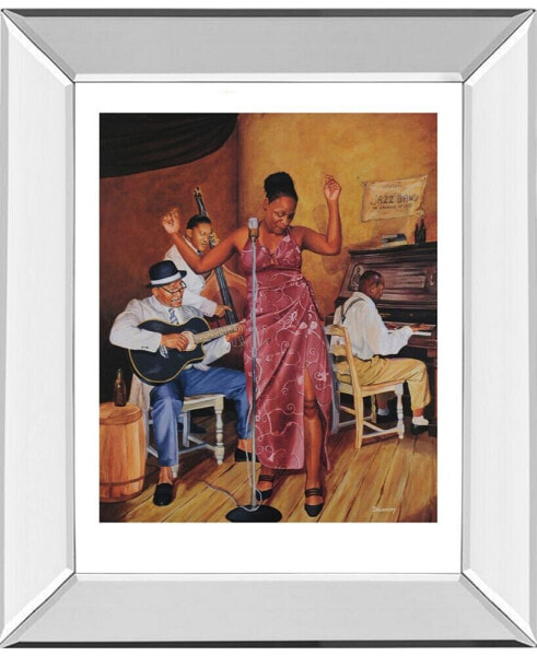 Jazz Vocals Mirror Framed Print Wall Art, 22" x 26"