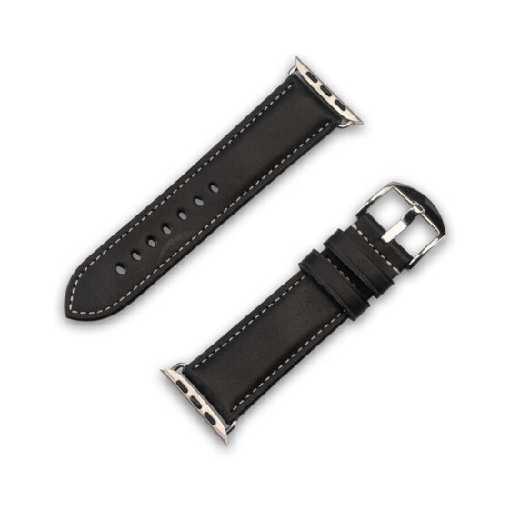 JT Berlin Watchband Charlie| Apple Watch Ultra/42/44/45mm| schwarz - Edelstahl| M|