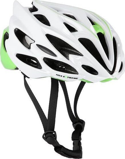 Шлем защитный Nils Extreme MTW58 велосипедный бело-зеленый размер L