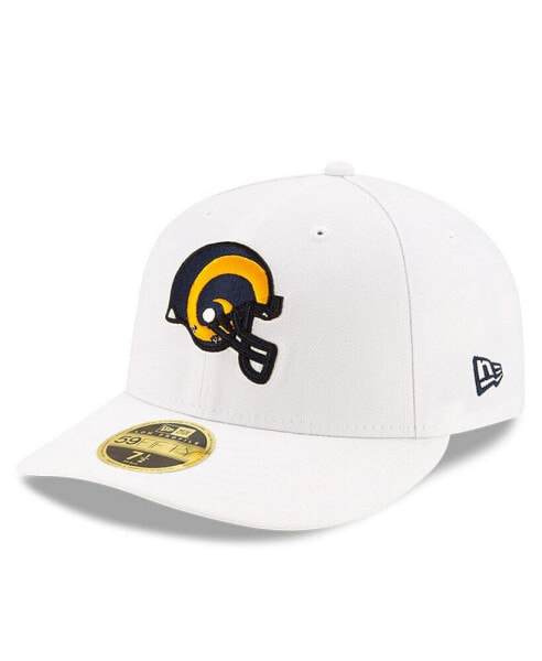 Men's White Los Angeles Rams Omaha Low Profile 59FIFTY Fitted Hat