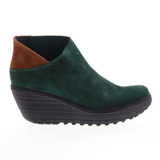 Fly London Yego YEGO400FLY-005 Womens Green Suede Ankle & Booties Boots