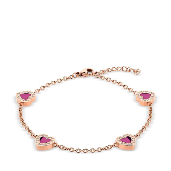 Bering Damen Armband Armkette Arctic Symphony rosé gold glänzend 641-310-X0