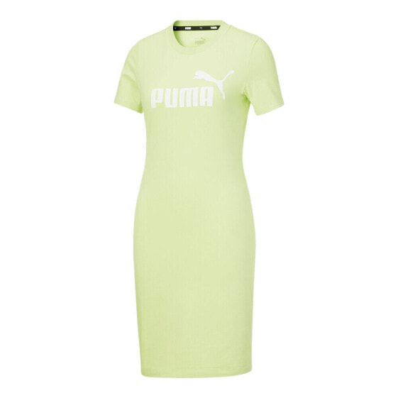 Puma Essentials Slim Fit Short Sleeve T-Shirt Dress Womens Size XL Casual 67046