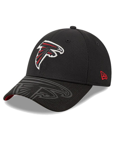 Men's Black Atlanta Falcons Top Visor 9FORTY Adjustable Hat