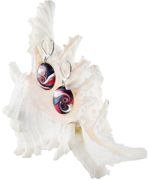 Magic Mayan Love earrings made of Lampglas EP37 pearls