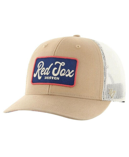 Men's Khaki Boston Red Sox Glory Daze Trucker Adjustable Hat