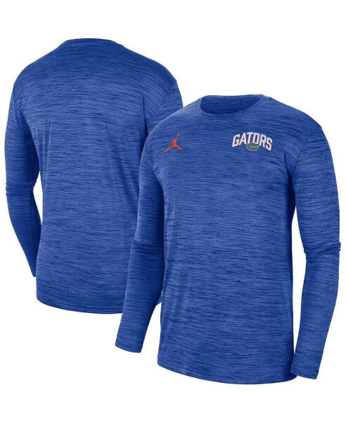 Men's Royal Florida Gators Sideline Game Day Velocity Performance Long Sleeve T-shirt