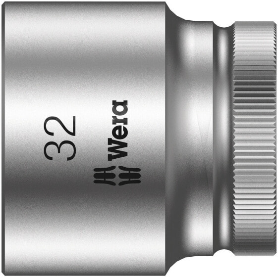 Торцовая головка Wera 8790 HMC - 1 шт - Шестигранная - 76.2 / 2 мм (3 / 2") - Хром-ванадиевая сталь - Серый - ISO 2725