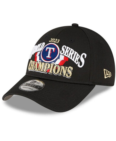 Men's Black Texas Rangers 2023 World Series Champions Locker Room 9FORTY Adjustable Hat