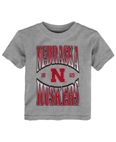 Toddler Boys and Girls Heather Gray Nebraska Huskers Top Class T-shirt