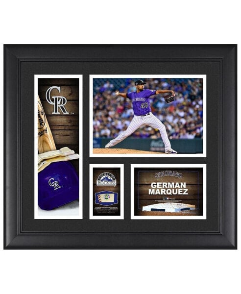 German Marquez Colorado Rockies Framed 15" x 17" Player Collage with a Piece of Game-Used Ball