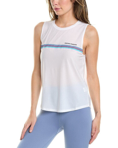 Spiritual Gangster Active Muscle Tank Women's White Xl