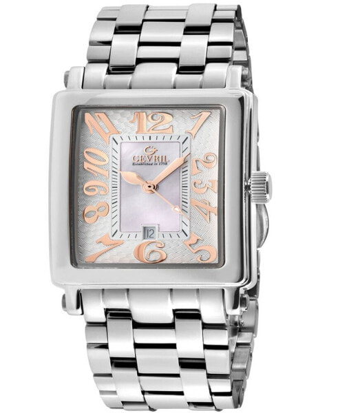 Women's Avenue of Americas Mini Swiss Quartz Silver-Tone Stainless Steel Bracelet Watch 32mm