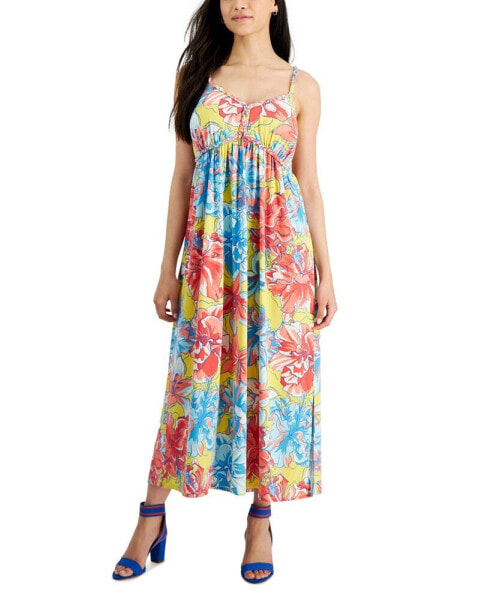 Платье Миди JAMIE & LAYLA с плетеным краем и цветочным узором