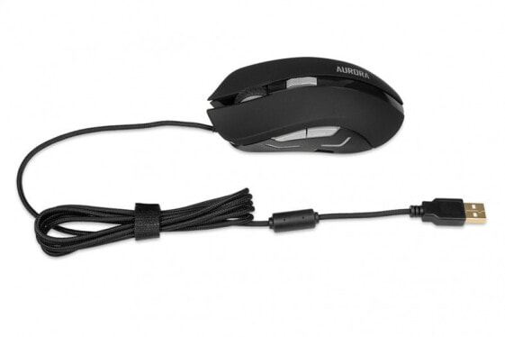 iBOX Aurora A-1 - Правая рука - Оптическая - USB Type-A - 2400 DPI - Черный - Мышь